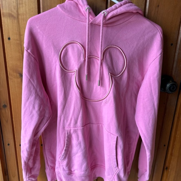 H&M Disney Women's Pink Hoodie‎ with Mouse Ears Design SZ S - Picture 1 of 4